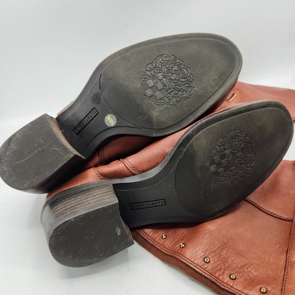 Vince Camuto Bestant Brown Leather Over The Knee Boots Size: 8 B - Picture 14 of 16